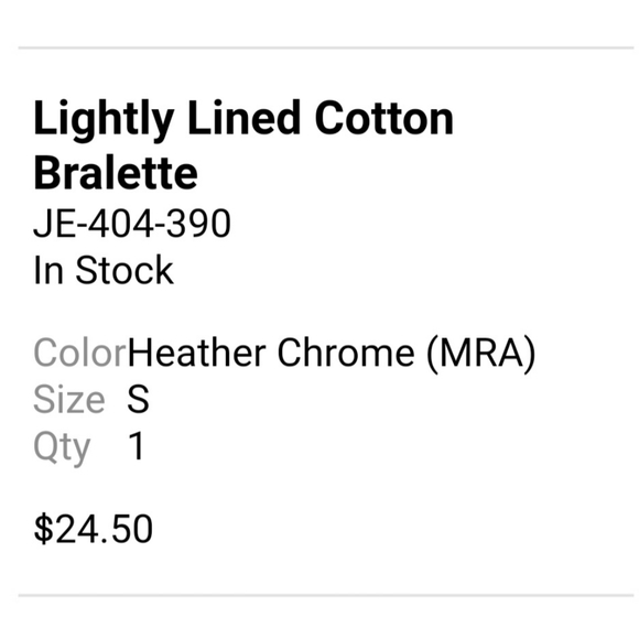 NWOT, VS | Lightly Lined Cotton Bralette - Picture 2 of 9